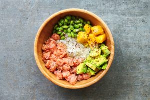 Receta poké bowl pollo